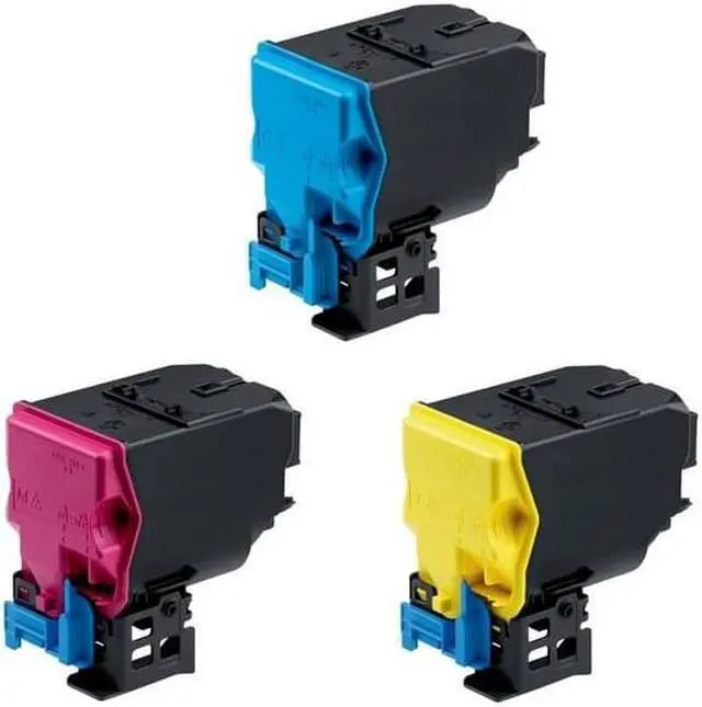 Alt view image 2 of 7 - SuppliesMAX Compatible Replacement for Konica Minolta bizhub C25 Toner Cartridge Combo Pack (C/M/Y) (A0X5C25CMY)