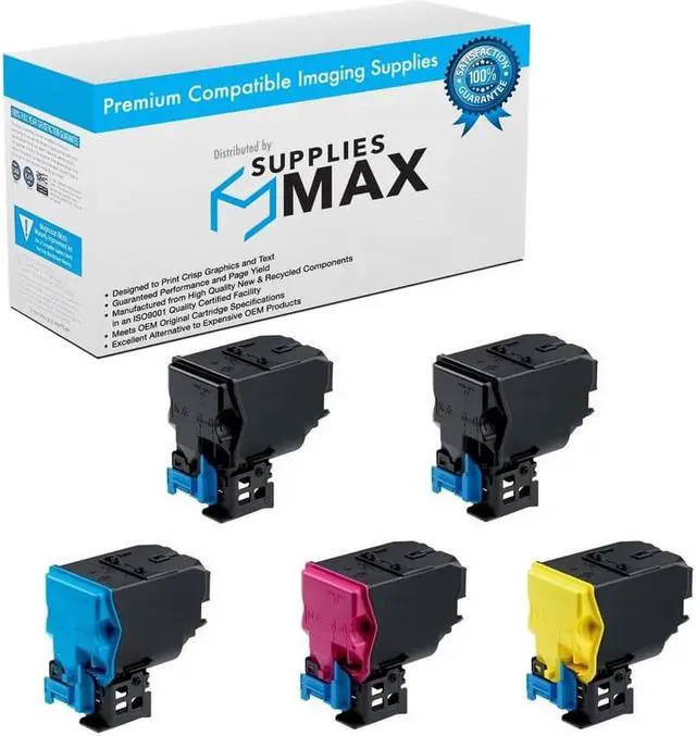 Main image of SuppliesMAX Compatible Replacement for Konica Minolta bizhub C25 Toner Cartridge Combo Pack (2-BK/1-C/M/Y) (TNP272B1CMY)