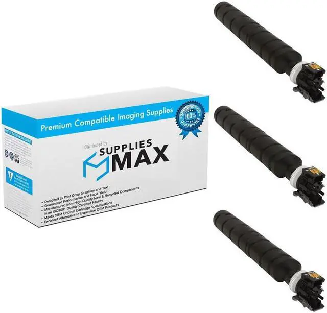 Main image of SuppliesMAX Compatible Replacement for Copystar CS-3252CI/CS-3253CI Black Toner Cartridge (3/PK-25000 Page Yield) (TK-8339K_3PK)