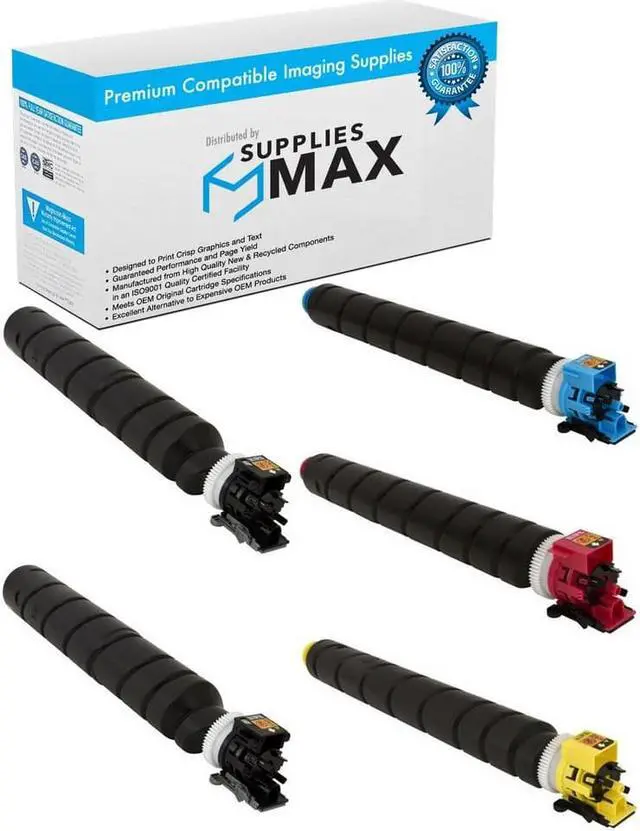 Main image of SuppliesMAX Compatible Replacement for Kyocera Mita TASKalfa 5052CI/5053CI/6052CI/6053CI Toner Cartridge Combo Pack (2-BK/1-C/M/Y) (TK-85192B1CMY)