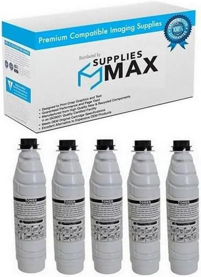 Main image of SuppliesMAX Compatible Replacement for Savin ML-150DN/SP-8300DN Toner Cartridge (5/PK-36000 Page Yield) (TYPE 8200A) (820076_5PK)