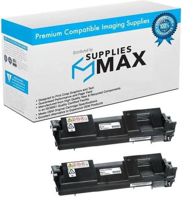 Main image of SuppliesMAX Compatible Replacement for Savin SP-C352DN Black Toner Cartridge (2/PK-10000 Page Yield) (TYPE SP-C352A) (407383_2PK)