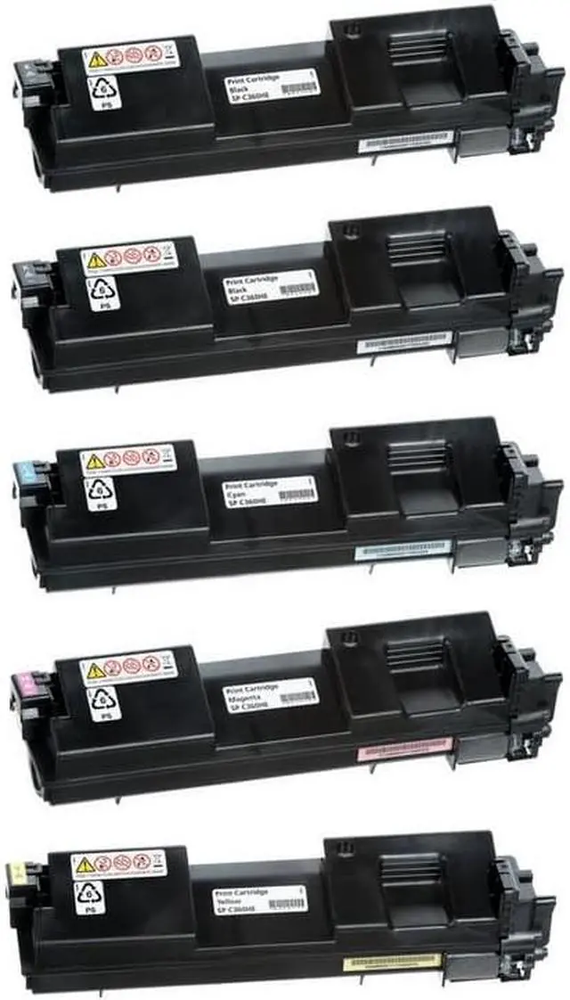 Alt view image 2 of 7 - SuppliesMAX Compatible Replacement for Lanier SP-C360DNW/SP-C360SFNW/SP-C360SNW/SP-C361SFNW Toner Cartridge Combo Pack (2-BK/1-C/M/Y) (TYPE SP-C360HA) (4081772B1CMY)