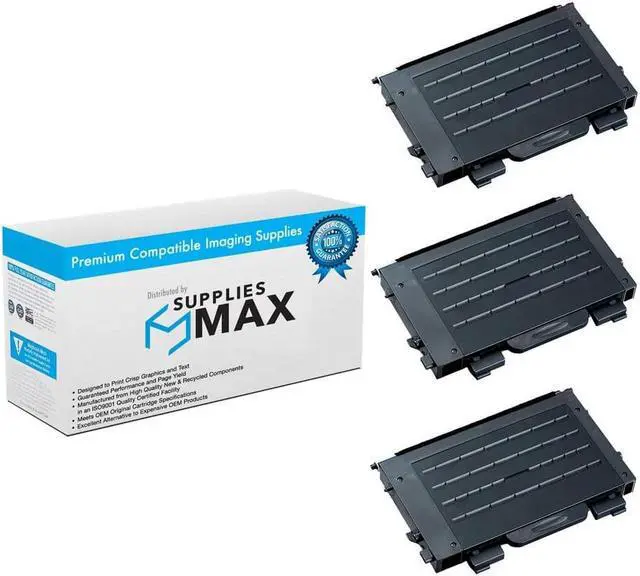 Main image of SuppliesMAX Compatible Replacement for Samsung CLP-500/CLP-500N/CLP-550/CLP-550N Black Toner Cartridge (3/PK-7000 Page Yield) (CLP-500D7K/XAA_3PK)