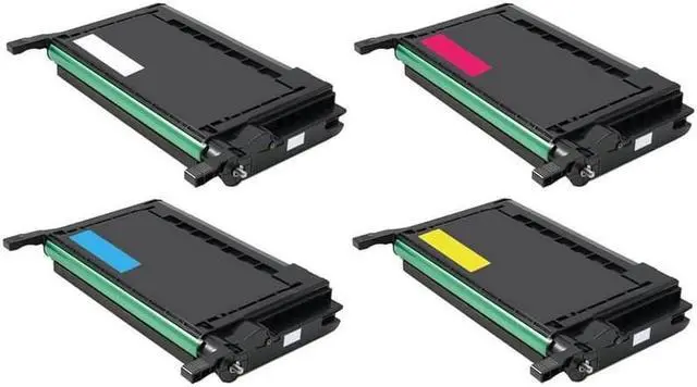 Alt view image 2 of 7 - SuppliesMAX Compatible Replacement for Samsung CLP-600/CLP-600N/CLP-650N Toner Cartridge Combo Pack (BK/C/M/Y) (CLT-P600C)