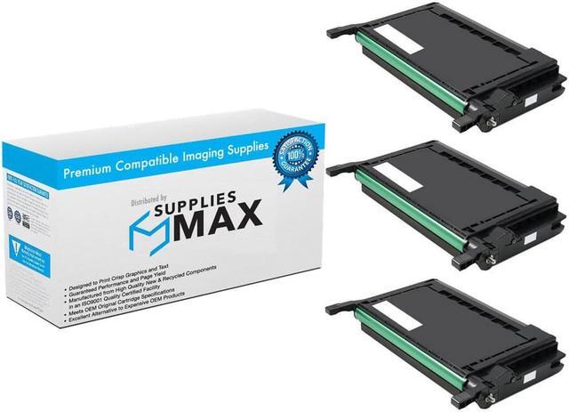 Main image of SuppliesMAX Compatible Replacement for Samsung CLP-600/CLP-600N/CLP-650N Black Toner Cartridge (3/PK-4000 Page Yield) (CLP-K600A_3PK)