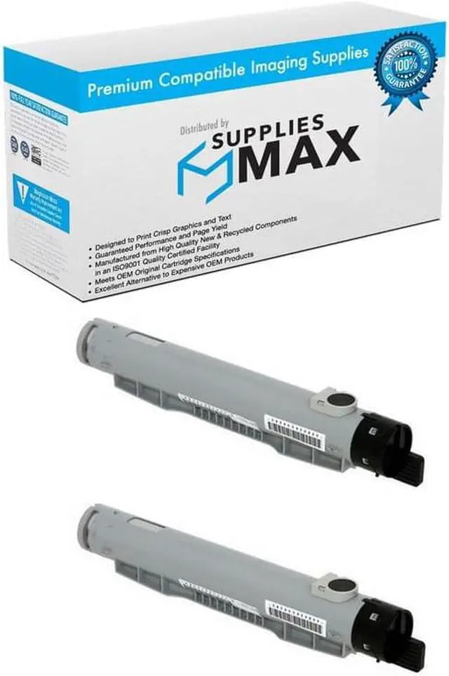 Main image of SuppliesMAX Replacement for Phaser 6250B/6250DP/6250DT/6250DX/6250N Black High Yield Toner Cartridge (2/PK-8000 Page Yield) (106R00675_2PK)