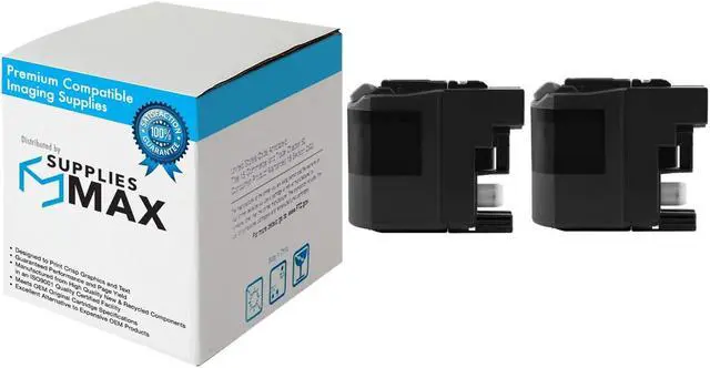 Main image of SuppliesMAX Compatible Replacement for Brother MFC-J5320DW/J5520DW/J5620DW/J5625DW/J5720DW Black Extra High Yield Inkjet (2/PK-2400 Page Yield) (LC-209BK_2PK)