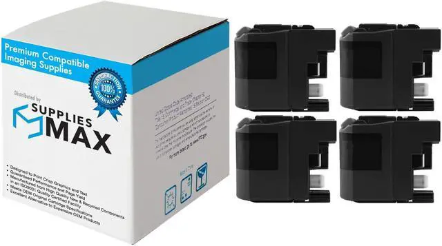 Main image of SuppliesMAX Compatible Replacement for Brother MFC-J5320DW/J5520DW/J5620DW/J5625DW/J5720DW Black Extra High Yield Inkjet (4/PK-2400 Page Yield) (LC-209BK_4PK)