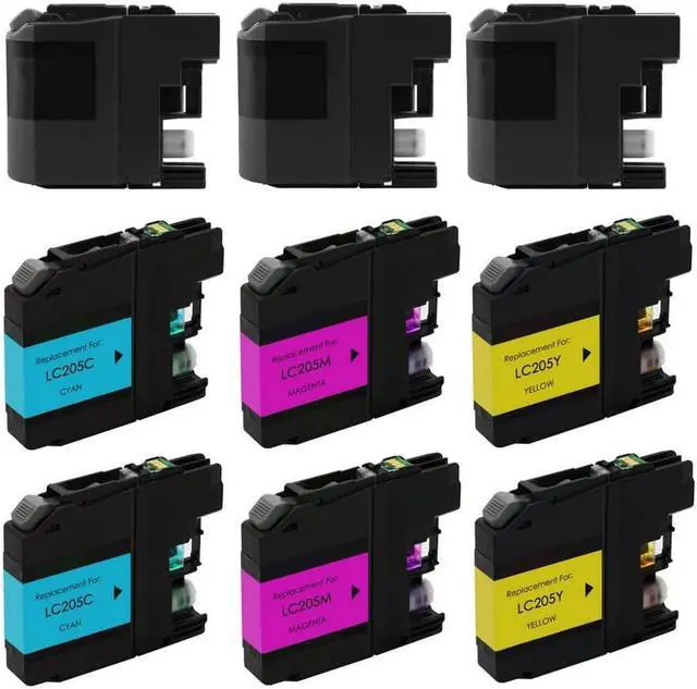 Alt view image 2 of 7 - SuppliesMAX Compatible Replacement for Brother MFC-J5320DW/J5520DW/J5620DW/J5625DW/J5720DW Extra High Yield Inkjet Combo Pack (3-BK/2-C/M/Y) (LC-209BK_3PK_LC-205CMY_2PK)
