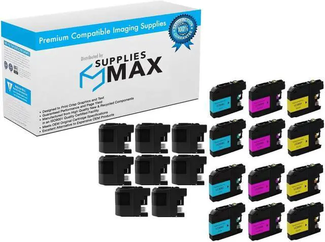 Main image of SuppliesMAX Compatible Replacement for Brother MFC-J5320DW/J5520DW/J5620DW/J5625DW/J5720DW Extra High Yield Inkjet Combo Pack (8-BK/4-C/M/Y) (LC-229XL8BK4CMY)