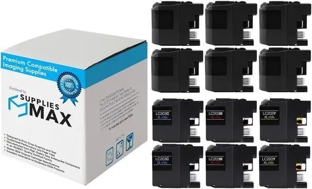Main image of SuppliesMAX Compatible Replacement for Brother MFC-J5320DW/J5520DW/J5620DW/J5625DW/J5720DW High Yield Inkjet Combo Pack (6-BK/2-C/M/Y) (LC-209BK_6PK_LC-2033PKS_2PK)