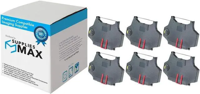 Main image of SuppliesMAX Compatible Replacement for Porelon 11424 Black Typewriter Correctable Ribbons (6/PK) - Replacement to IBM 1361190