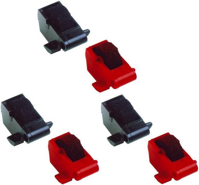 Alt view image 2 of 7 - SuppliesMAX Compatible Replacement for Sharp EL-1192C/EL-1801/EL-2192/EL-2195 Black/Red Ink Rollers (3-Each-Black/3-Each-Red) (ER-78BR)