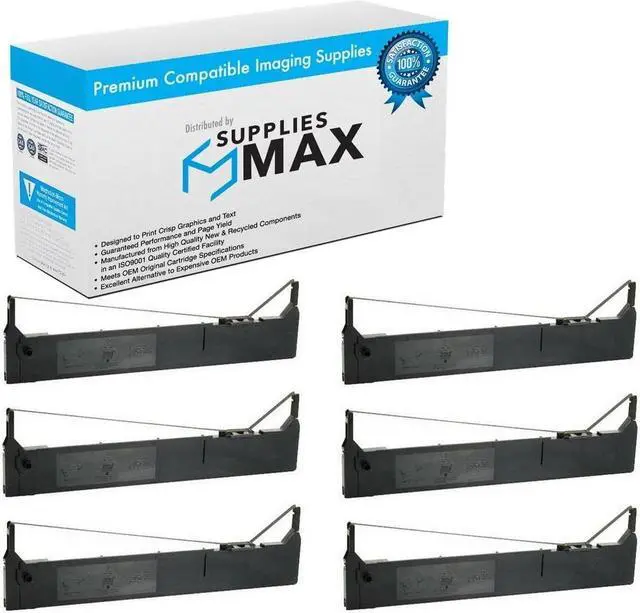 Main image of SuppliesMAX Compatible Replacement for Datasouth Documax A3300/A6300/C3300/C6300/N6300/T3300/T6300 Black Printer Ribbons (6/PK) (C1294)