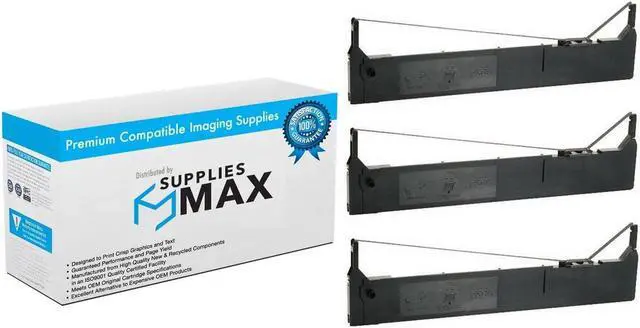 Main image of SuppliesMAX Compatible Replacement for Datasouth Documax A3300/A6300/C3300/C6300/N6300/T3300/T6300 Black Printer Ribbons (3/PK) (DAH011000_3PK)