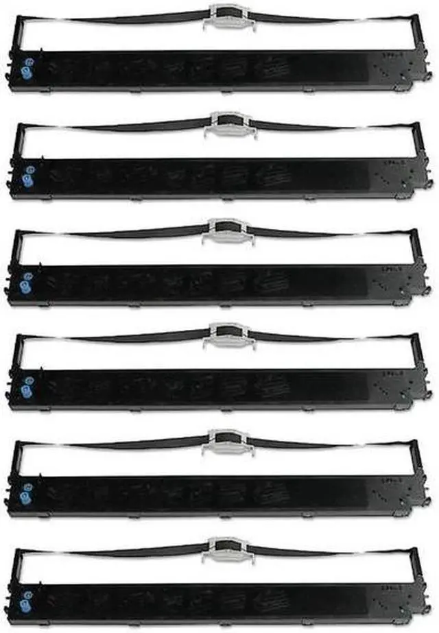 Alt view image 2 of 7 - SuppliesMAX Compatible Replacement for Innovera IVR44173404 Black Printer Ribbons (6/PK) - Replacement to Okidata 44173404