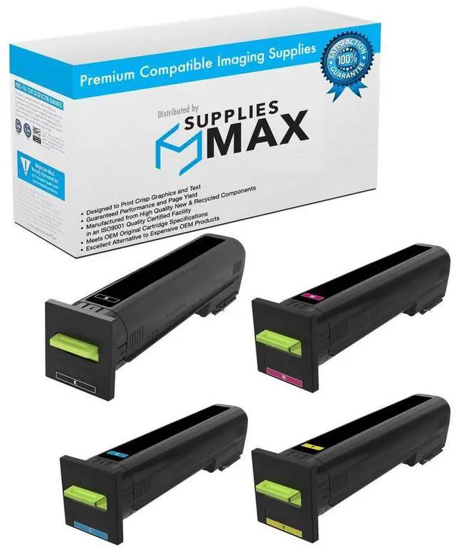 Main image of Compatible Lexmark CS-820/CX-820/CX-825/CX-860 Series High Yield Toner Cartridge Combo Pack (BK/C/M/Y) (72K1X-COMBO)