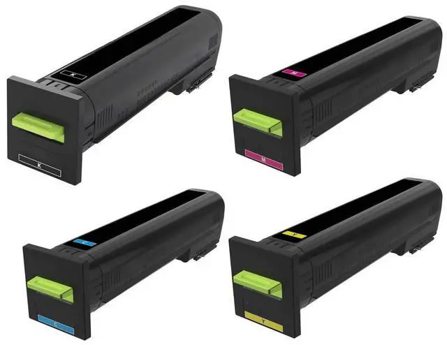 Alt view image 2 of 7 - Compatible Lexmark CS-820/CX-820/CX-825/CX-860 Series High Yield Toner Cartridge Combo Pack (BK/C/M/Y) (72K1X-COMBO)