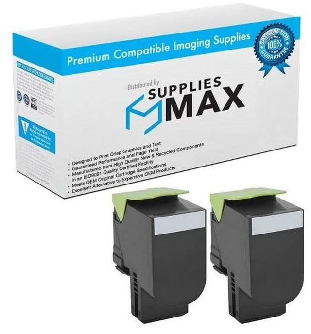 Main image of SuppliesMAX Compatible Replacement for Dell S5840CDN Black Toner Cartridge (2/PK-7000 Page Yield) (2BKS5840CDN)