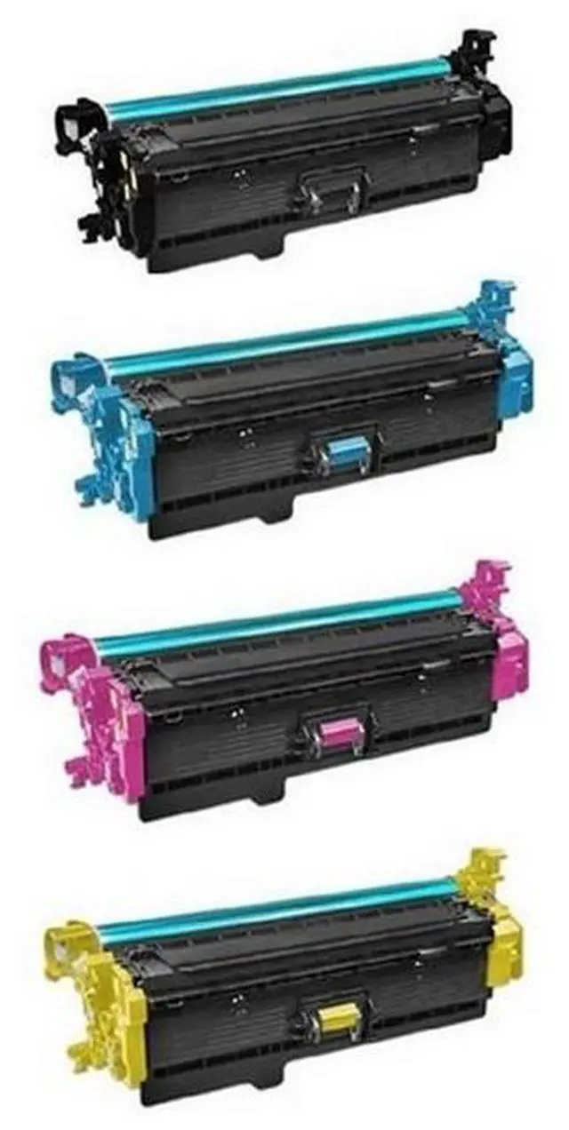 Alt view image 2 of 7 - Compatible HP Color LaserJet Managed E55040dn/E55040dw/E57540c/E57540e/E57540dn-MFP Jumbo Toner Cartridge Combo Pack (BK/C/M/Y) (W906JMP)