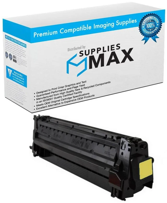 Main image of SuppliesMAX Compatible Replacement for HP Color Laser Jet Enterprise M751dn/M751n Series Yellow High Yield Toner Cartridge (28000 Page Yield) (NO. 658X) (W2002X)