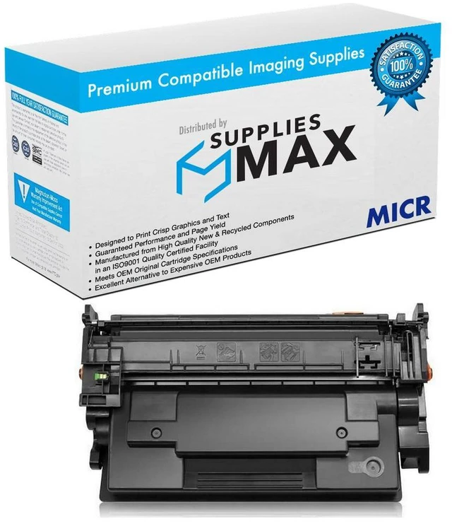 Main image of SuppliesMAX Compatible MICR Replacement for HP Laser Jet Managed E50145dn/Managed Flow MFP E52645c/Managed MFP E52645dn Toner Cartridge (5000 Page Yield) (W9008MC-LY)