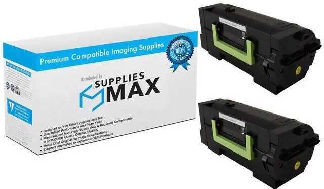 Main image of Compatible Lexmark MS-725/MS-821/MS-822/MS-823/MS-825/MX-721/MX-722/MX-725/MX-822/MX-826 Series High Yield Toner Cartridge (2/PK-15000 Page Yield) (58D1H00_2PK)