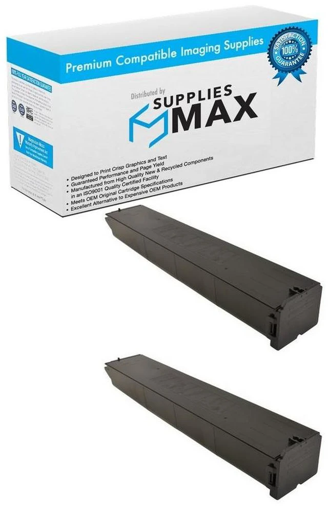 Main image of SuppliesMAX Compatible Replacement for Sharp MX-2651/MX-3051/MX-3071S/MX-3551/MX-3571S/MX-4071S/MX-5071S/MX-6051/MX-6071S Series Black Toner Cartridge (2/PK-40000 Page Yield) (MX-61NTBA_2PK)