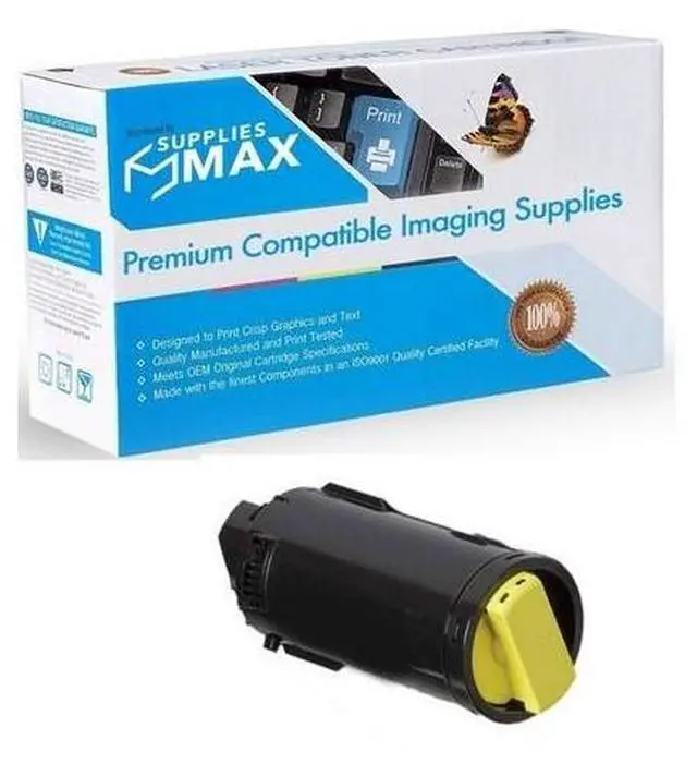 Main image of SuppliesMAX Remanufactured Replacement for VersaLink C500DN/VersaLink C500N/VersaLink C505S/VersaLink C505X Yellow Extra High Yield Toner Cartridge (9000 Page Yield) (106R03868)