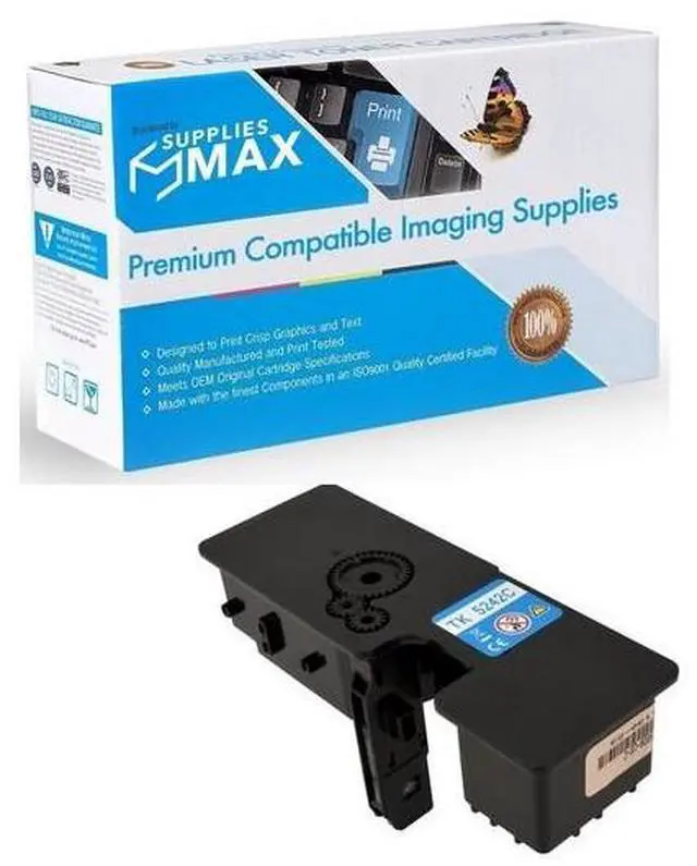 Main image of SuppliesMAX Compatible Replacement for Kyocera Mita ECOSYS M5226cdn/ECOSYS M5226cdw/ECOSYS P5026cdn/ECOSYS P5026cdw/ECOSYS P5526cdn Cyan Toner Cartridge (3000 Page Yield) (TK-5242C) (1T02R7CUS0)