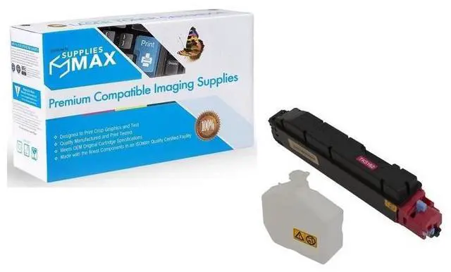 Main image of SuppliesMAX Compatible Replacement for Kyocera Mita ECOSYS P7040cdn Magenta Toner Cartridge (12000 Page Yield) (TK-5162M) (1T02NTBUS0)