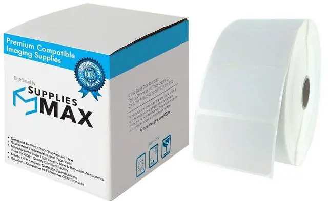 Main image of SuppliesMAX Compatible Replacement for Zebra Direct Thermal Labels (2.25in x 1.25in/1in Core) (1135 Labels) (DTL225X125)