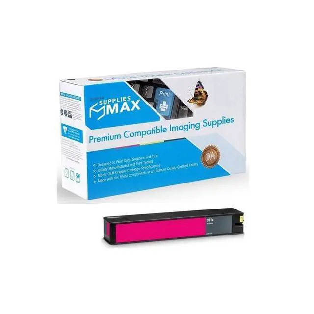 Main image of SuppliesMAX Remanufactured Replacement for HP PageWide Enterprise Color 556DN/556XH/586DN/586F/586Z/E55650DN/E58650DN Magenta High Yield Inkjet (10000 Page Yield) (NO. 981X) (L0R10A)