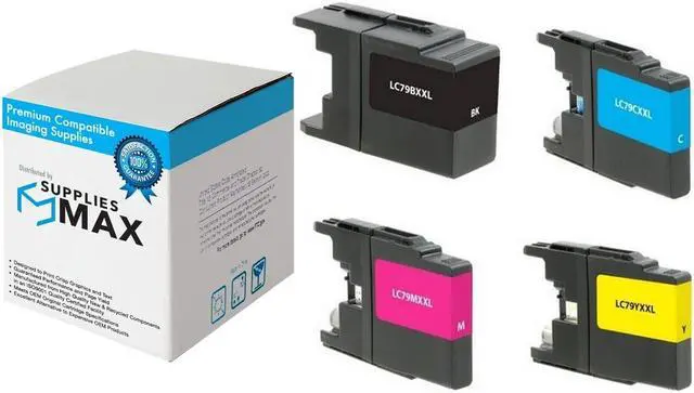 Main image of SuppliesMAX Compatible Replacement for Brother MFC-J5910DW/MFC-J6510DW/MFC-J6710DW/MFC-J6910DW High Yield Inkjet Combo Pack (BK/C/M/Y) (LC-79MP)