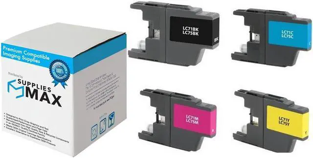 Main image of SuppliesMAX Compatible Replacement for Brother DCP-J525/DCP-J725/DCP-J925/MFC-J280/MFC-J435/MFC-J625/MFC-J825/MFC-J835DW Inkjet Combo Pack (BK/C/M/Y) (LC-75MP)