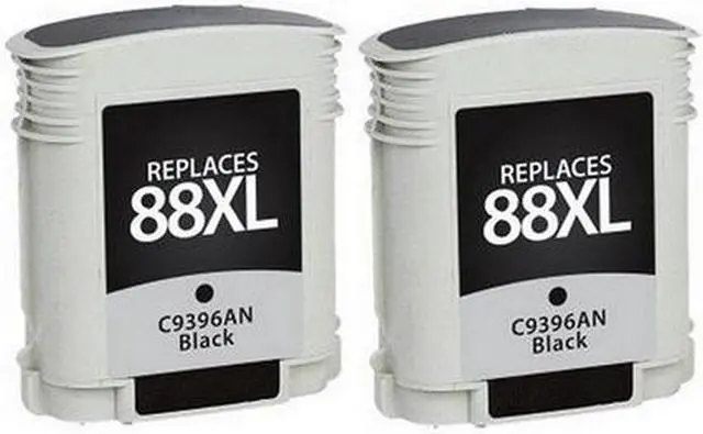 Alt view image 2 of 7 - SuppliesMAX Remanufactured Replacement for HP OfficeJet Pro K550/K5400/K8600/L7400/L7500/L7550/L7650/L7700/L7780 Black High Yield Inkjet (2/PK-2450 Page Yield) (NO. 88XL) (CC605BN)