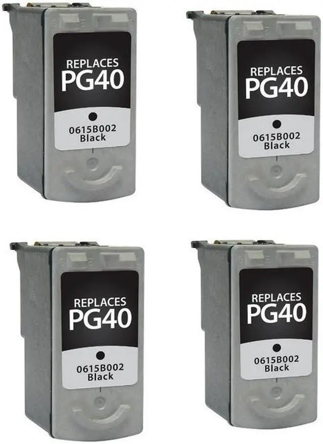 Alt view image 2 of 7 - SuppliesMAX Remanufactured Replacement for Canon PIXMA iP-1600/iP-1700/iP-1800/iP-1900/iP-2600/MP-140/MP-190/MP-210/MP-460/MP-470 Black Inkjet (4/PK-329 Page Yield) (PG-40) (DTPG40)