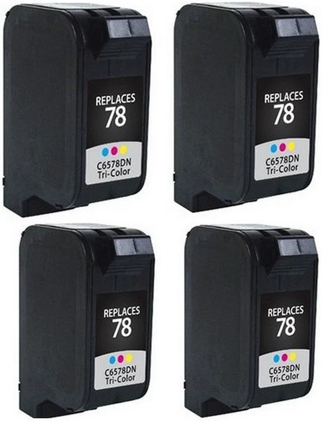 Alt view image 2 of 7 - SuppliesMAX Remanufactured Replacement for HP DeskJet 920/930/940/950/960/970/990/1220/OfficeJet 5110/G55/G85/K60/K80/PSC-750/PSC-950 Series Color Inkjet (4/PK-970 Page Yield) (NO. 78) (C9497AN)