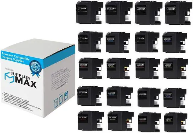 Main image of SuppliesMAX Compatible Replacement for Brother DCP-J4120/MFC-J680/MFC-J880/MFC-J4320/MFC-J4620/MFC-J5320/MFC-J5620/MFC-J5720DW High Yield Inkjet Combo Pack (8-BK/4-C/M/Y) (LC-2038BK4CMY)