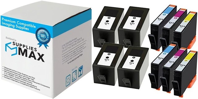 Main image of SuppliesMAX Remanufactured Replacement for HP OfficeJet 6812/6815/6220/ OfficeJet Pro 6230/6830/6835 High Yield Inkjet Combo Pack (4-BK/2-C/M/Y) (NO. 934XL/NO. 935XL) (C2P23AN_4PK/F6U05BN_2PKMP)