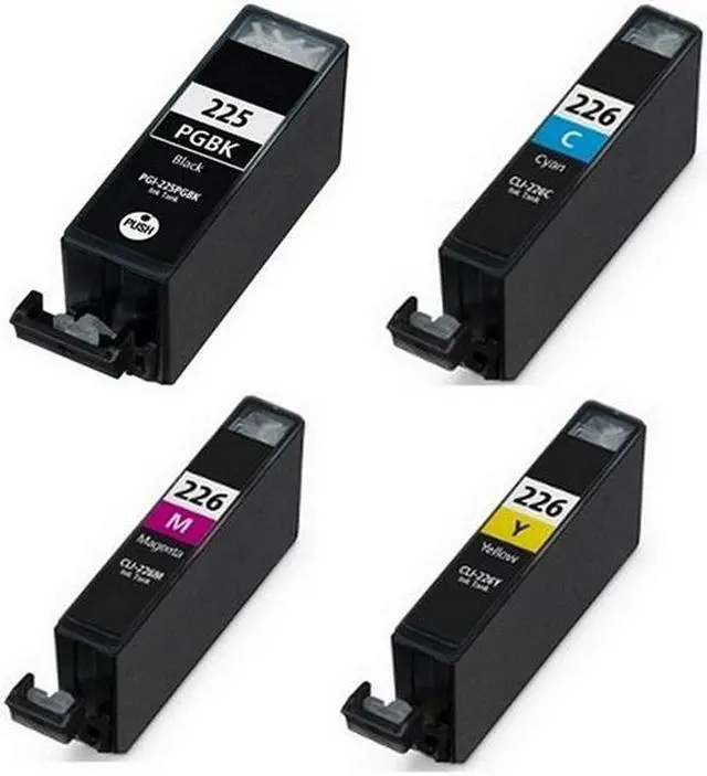 Alt view image 2 of 7 - SuppliesMAX Compatible Replacement for Canon PIXMA iP-4820/iP-4920/iX-6520/MG-5120/MG-5320/MG-6120/MG-8120/MG-8220/MX-712/MX-892 Inkjet Combo Pack (BK/C/M/Y) (PGI-225/CLI-226) (4530B008)