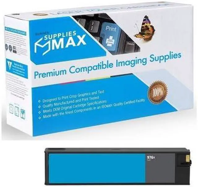 Main image of SuppliesMAX Remanufactured Replacement for HP PageWide Pro 500 Series/Pro 552DW/Pro 577DW/Pro 577Z/P55250DW/P57750DW Cyan Extra High Yield Inkjet (13000 Page Yield) (NO. 976Y) (L0R05A)