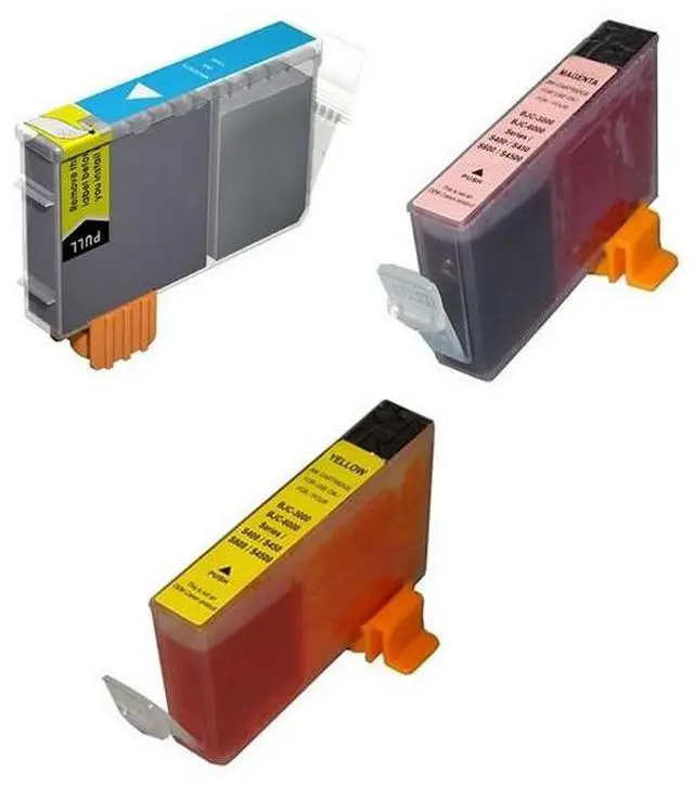 Alt view image 2 of 7 - SuppliesMAX Compatible Replacement for Canon BJC-3000/BJC-6000/BJC-6500/i550/i850/i880/S400/S500/S4500 Inkjet Combo Pack (C/M/Y) (BCI-3e) (4480A263)