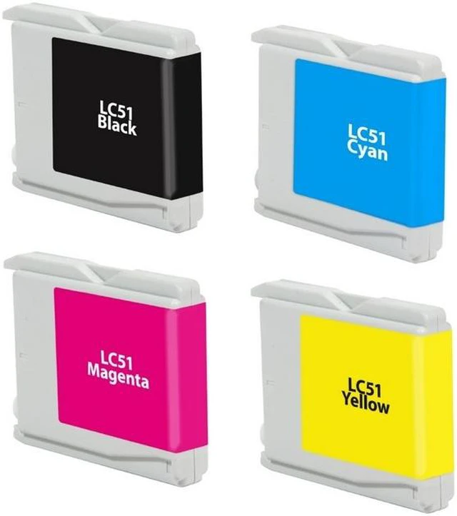 Alt view image 2 of 7 - SuppliesMAX Compatible Replacement for Brother DCP-130/DCP-350/DCP-540/DCP-770/MFC-230/MFC-440/MFC-660/MFC-885/MFC-3360/MFC-5860C Inkjet Combo Pack (BK/C/M/Y) (LC-514PKS)
