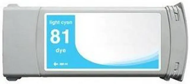 Alt view image 2 of 7 - SuppliesMAX Remanufactured Replacement for HP DesignJet 5000/DesignJet 5500/DesignJet 5500PS Light Cyan Dye High Yield Wide Fomat Inkjet (680 ML) (NO. 81) (C4934A)