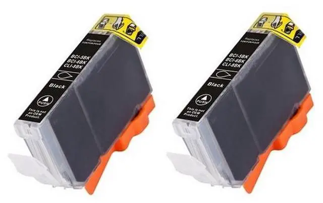 Alt view image 2 of 7 - SuppliesMAX Compatible Replacement for Canon BJC-8200/i560/i860/i900/i865/I9900/i9950/S820/S900/S9000/PIXMA IP-4000/IP-5000 Black Inkjet (2/PK-500 Page Yield) (BCI-6BK) (4705A037)