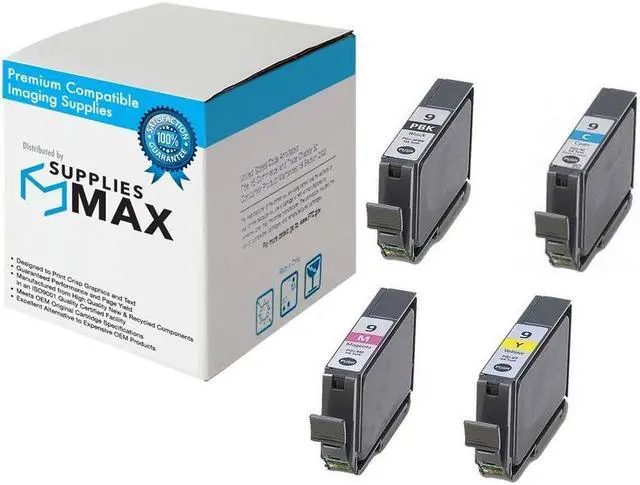 Main image of SuppliesMAX Compatible Replacement for Canon PIXMA IX-7000/MX-7600/ PRO 9500 Inkjet Combo Pack (PBK/C/M/Y) (PGI-9MP)