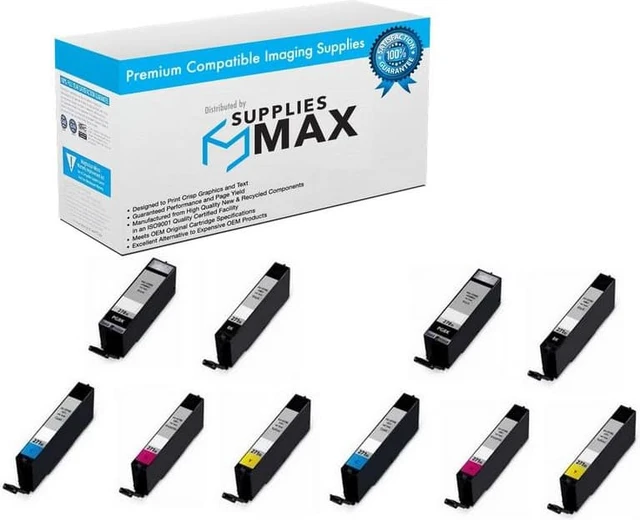 Main image of SuppliesMAX Compatible Replacement for Canon PIXMA MG-5720/MG-6820/MG-6822/MG-7720/TS-5020/TS-6020/TS-8020/TS-9020 High Yield Inkjet Combo Pack (4-BK/2-C/M/Y) (PGI-270XL/CLI-271XL) (0319C010_2PK)