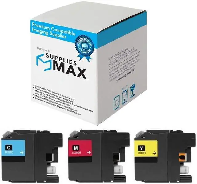 Main image of SuppliesMAX Compatible Replacement for Brother MFC-J6925DW Super High Yield Inkjet Combo Pack (C/M/Y) (LC-10E3PKS)